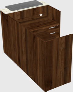 L-shaped modular reception