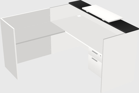 L-shaped modular reception