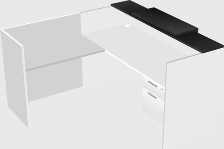 L-shaped modular reception