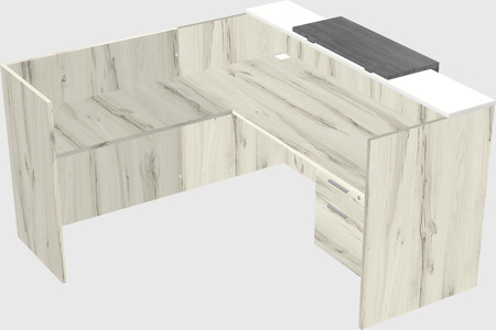 L-shaped modular reception