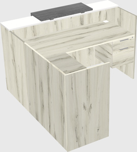 L-shaped modular reception