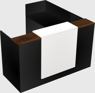 L-shaped modular reception