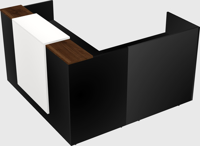 L-shaped modular reception