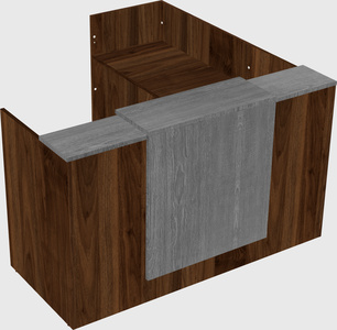 L-shaped modular reception
