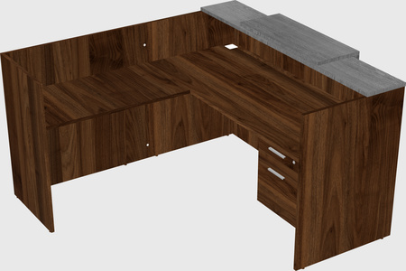 L-shaped modular reception
