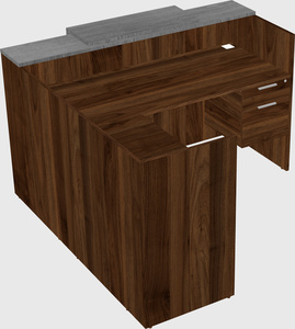 L-shaped modular reception