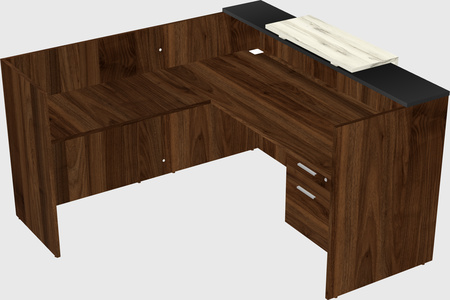L-shaped modular reception