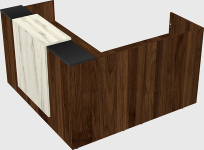 L-shaped modular reception