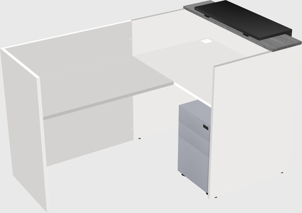 L-shaped modular reception