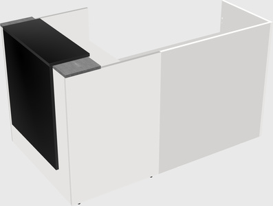 L-shaped modular reception