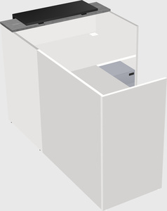 L-shaped modular reception