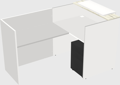 L-shaped modular reception