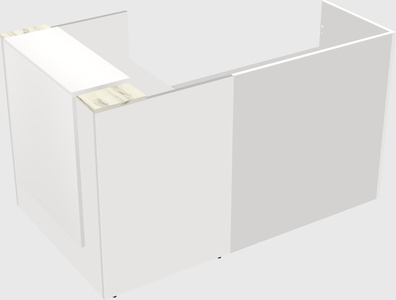 L-shaped modular reception