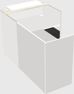 L-shaped modular reception