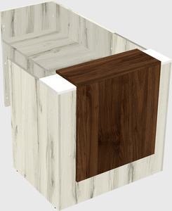 L-shaped modular reception