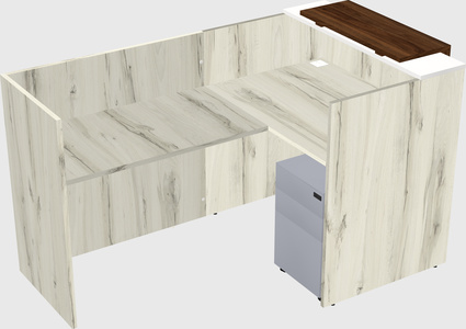 L-shaped modular reception
