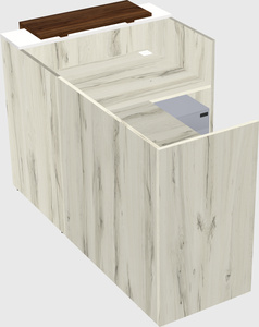 L-shaped modular reception