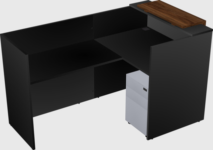 L-shaped modular reception