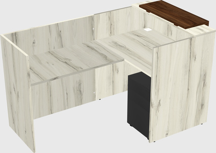 L-shaped modular reception