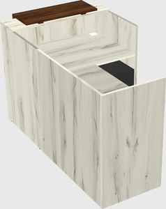 L-shaped modular reception