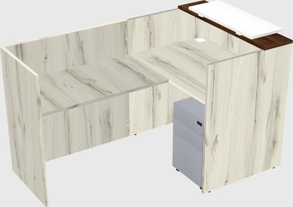 L-shaped modular reception