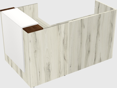 L-shaped modular reception