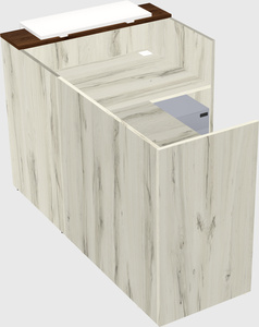 L-shaped modular reception