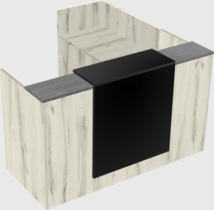 L-shaped modular reception