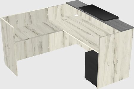 L-shaped modular reception