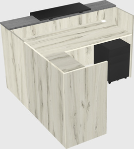 L-shaped modular reception