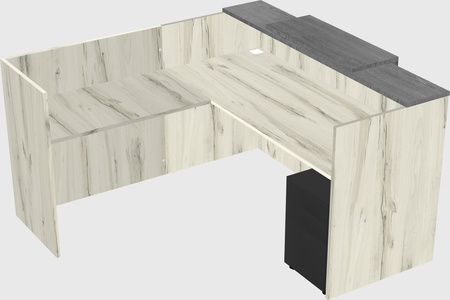 L-shaped modular reception