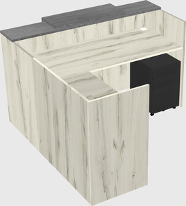 L-shaped modular reception