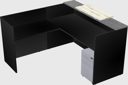 L-shaped modular reception