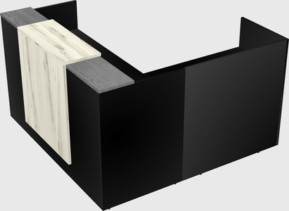 L-shaped modular reception
