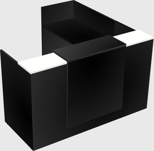 L-shaped modular reception