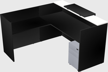 L-shaped modular reception