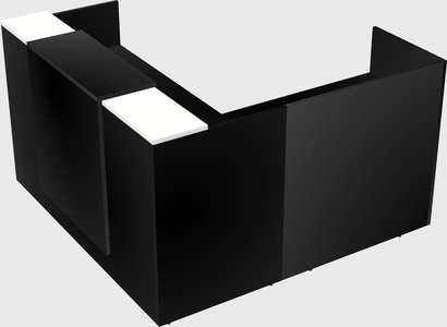 L-shaped modular reception