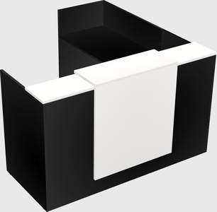 L-shaped modular reception