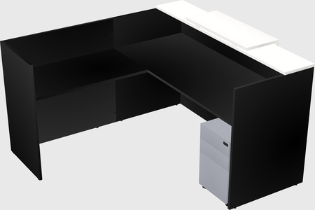 L-shaped modular reception