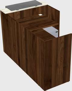 L-shaped modular reception