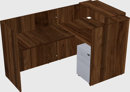 L-shaped modular reception