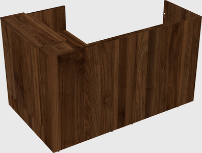 L-shaped modular reception