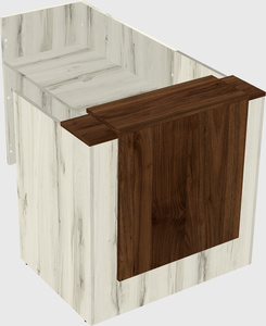 L-shaped modular reception