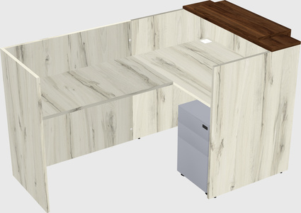 L-shaped modular reception