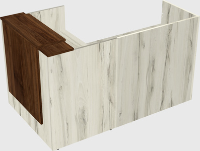 L-shaped modular reception