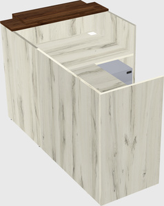 L-shaped modular reception