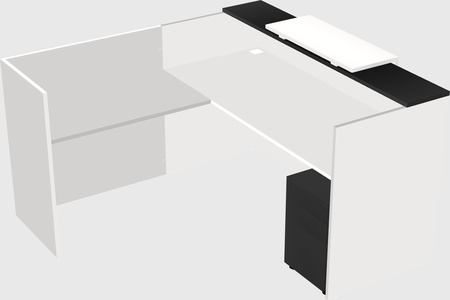 L-shaped modular reception