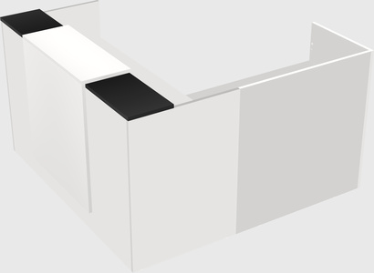 L-shaped modular reception