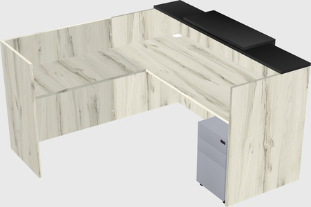 L-shaped modular reception
