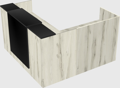 L-shaped modular reception